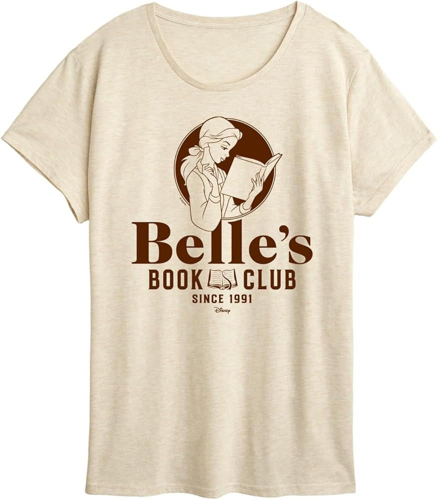 Disney Princess - Belle's Book Club - Women's Short Sleeve Graphic T-Shirt | Amazon (US)