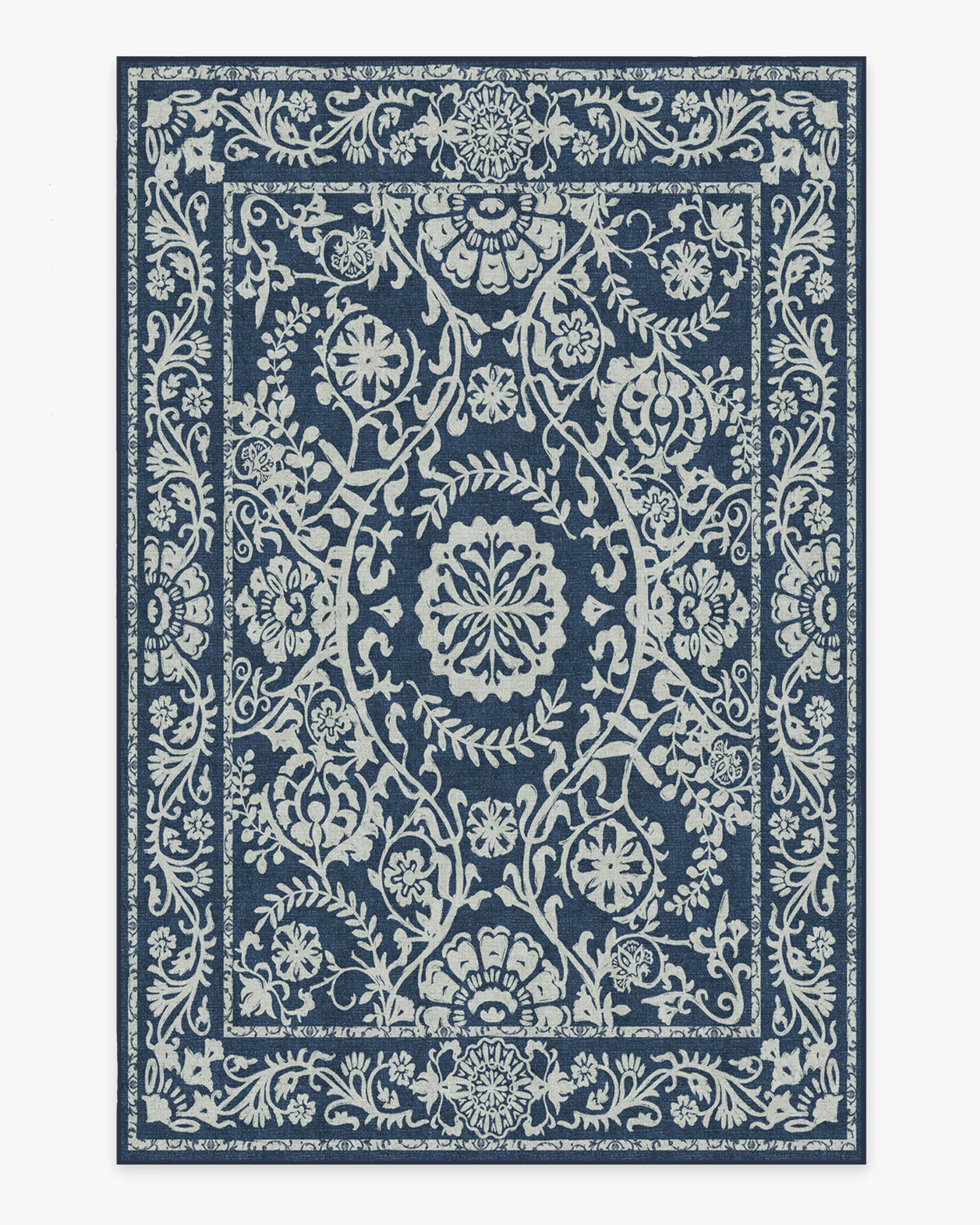 Delphina Navy Blue Rug | Ruggable | Ruggable