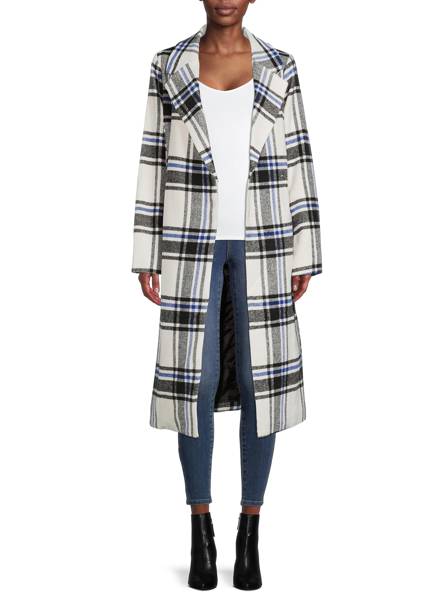 Jason Maxwell Women's Belted Faux Wool Peacoat - Walmart.com | Walmart (US)