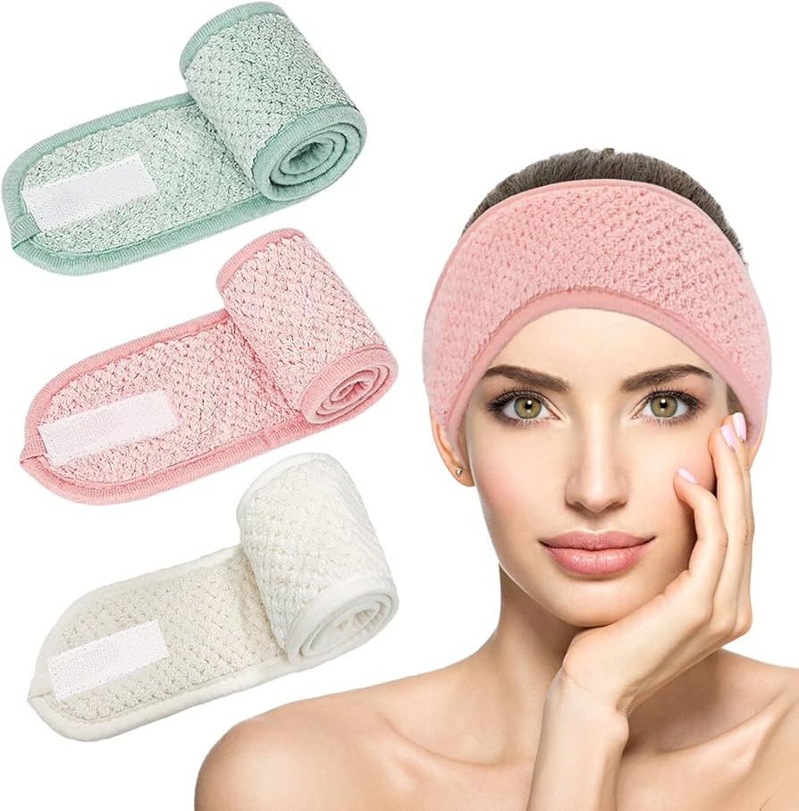 KEYRI 3 Stück Kosmetik Haarband Damen, Haarband Schminken Spa Stirnband Frottee Abschmink Haarba... | Amazon (DE)
