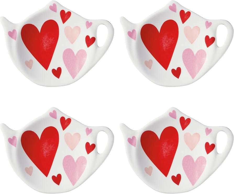 Supreme Housewares Tea Bag Holder Set of 4, Teapot Shaped Tea Bag Coasters Spoon Rests Saucer Sea... | Amazon (US)