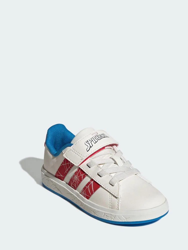 adidas White Marvel Spider-Man Grand Court Shoes | Next US