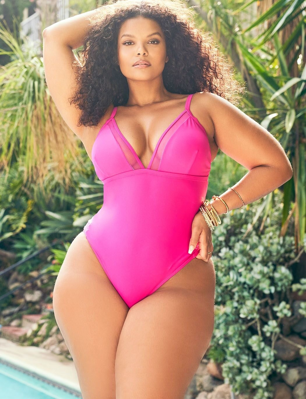 Mesh One Piece Swimsuit | Eloquii