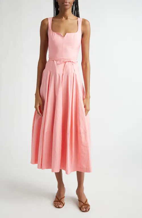 Cinq à Sept Jerome Midi Dress in Seashell Pink at Nordstrom, Size 16 | Nordstrom