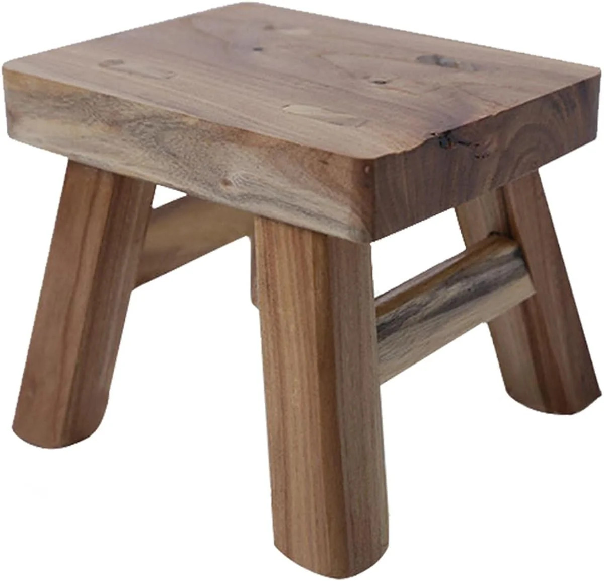 Elegant Wooden Step Stool, Solid Wood Design, Multifunctional Footstool For Interior Decoration, ... | Walmart (US)