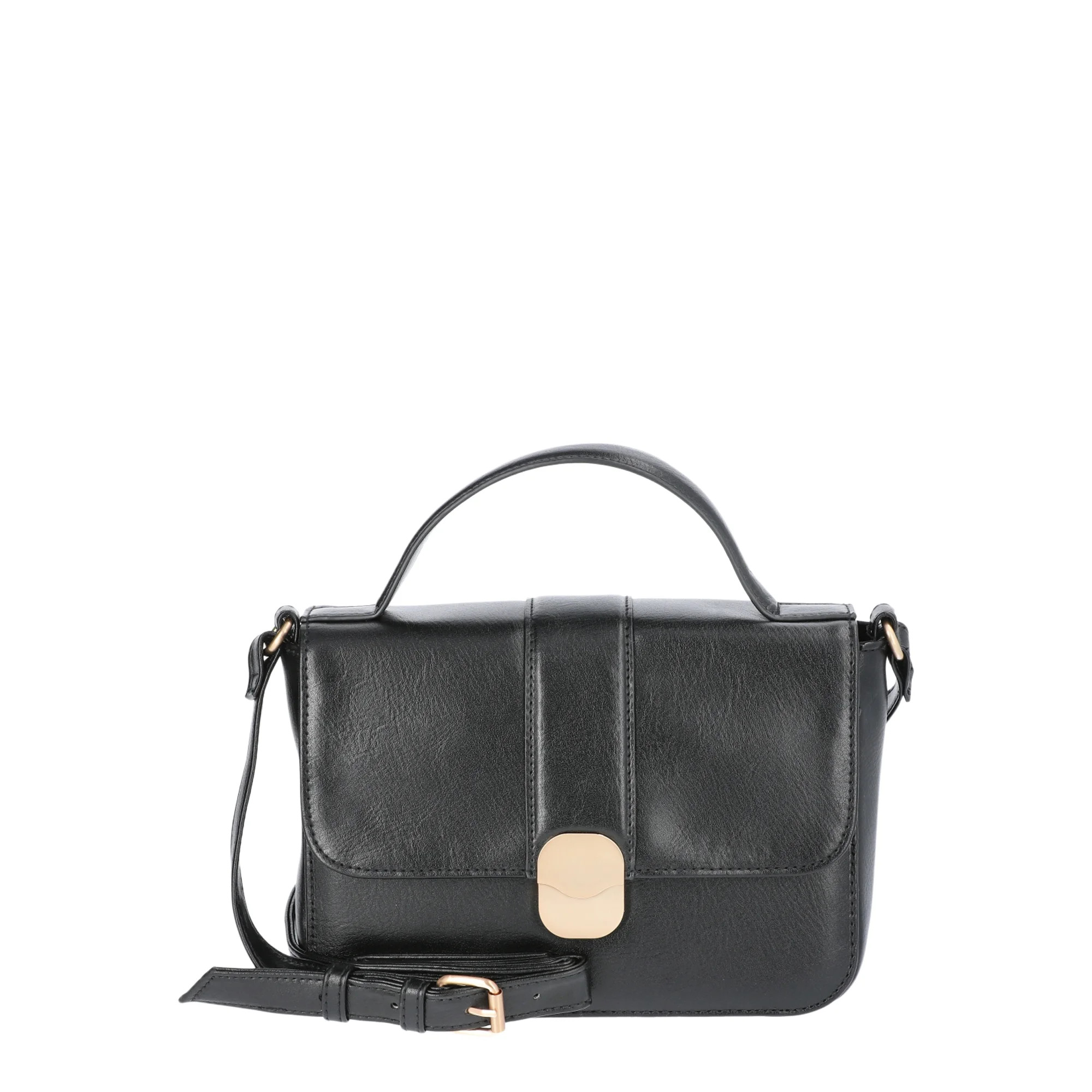 Time and Tru Women's Vida Crossbody Bag, Black | Walmart (US)