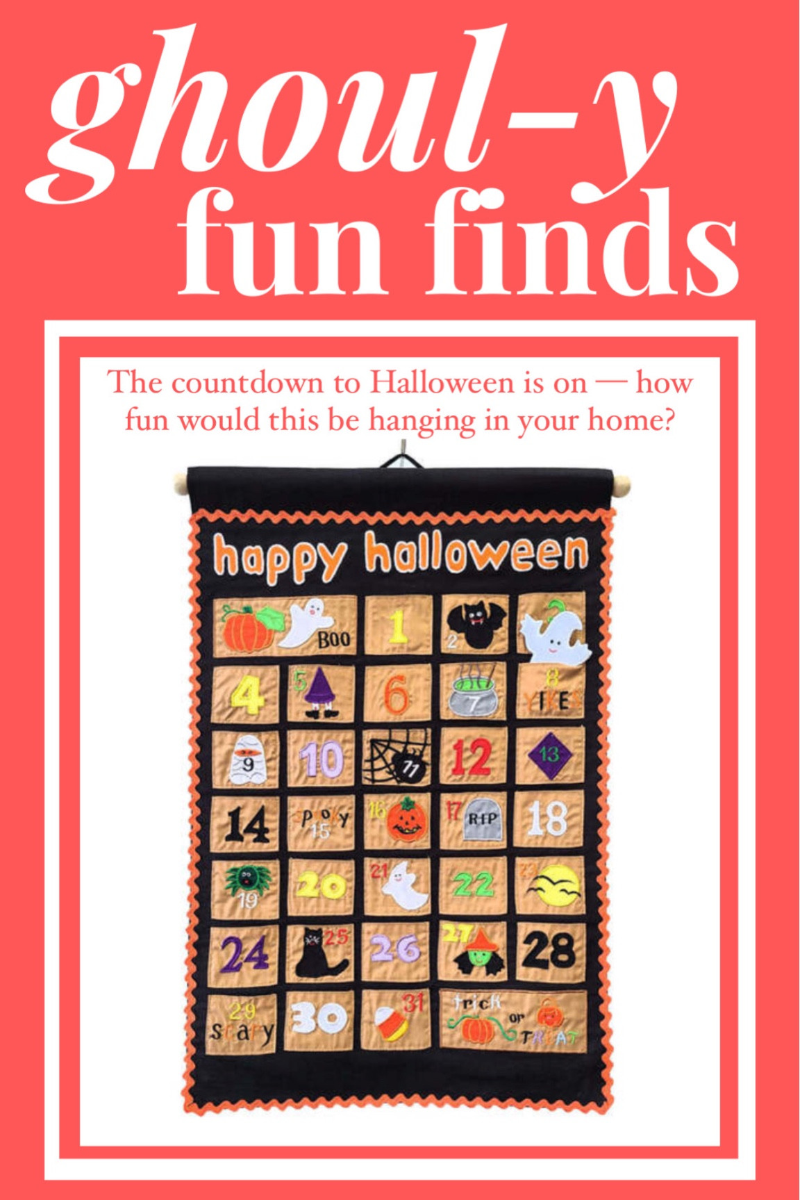 Calendar countdown to Halloween! Fun pieces to mark the days passing until it’s time for trick-or-treats! 

#LTKHoliday #LTKHalloween #LTKkids