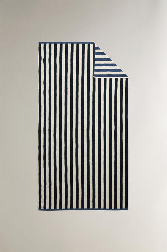 REVERSIBLE STRIPED BEACH TOWEL | Zara US