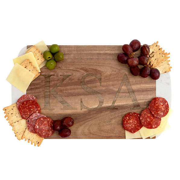 Monogrammed Marble Cutting Board | Marleylilly