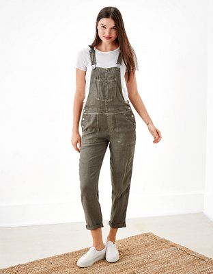 AE Tomgirl Woven Overall | American Eagle Outfitters (US & CA)