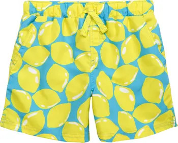 Kids' Printed Tie Waist Swim Trunks | Nordstrom