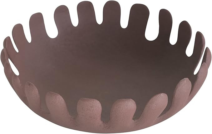 Bloomingville Textured Decorative Metal Bowl, Plum | Amazon (US)