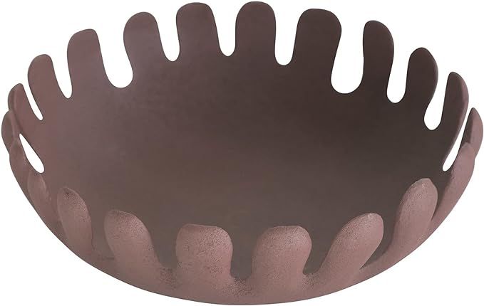 Bloomingville Textured Decorative Metal Bowl, Plum | Amazon (US)