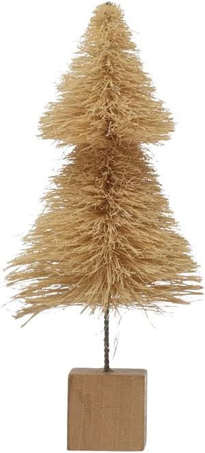 Creative Co-Op Sisal Bottle Brush Tree with Wood Base, Cream | Amazon (US)