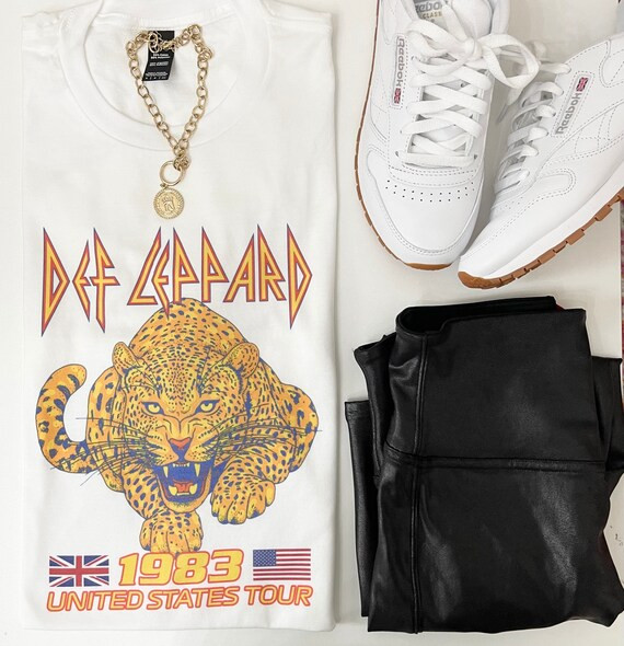 Def Leppard 1983 T-shirt /rock Band/unisex Tee/ Vintage - Etsy | Etsy (US)