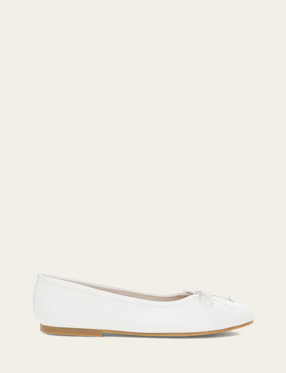 Women's White Emma Ballet Flats | The Frye Company | FRYE