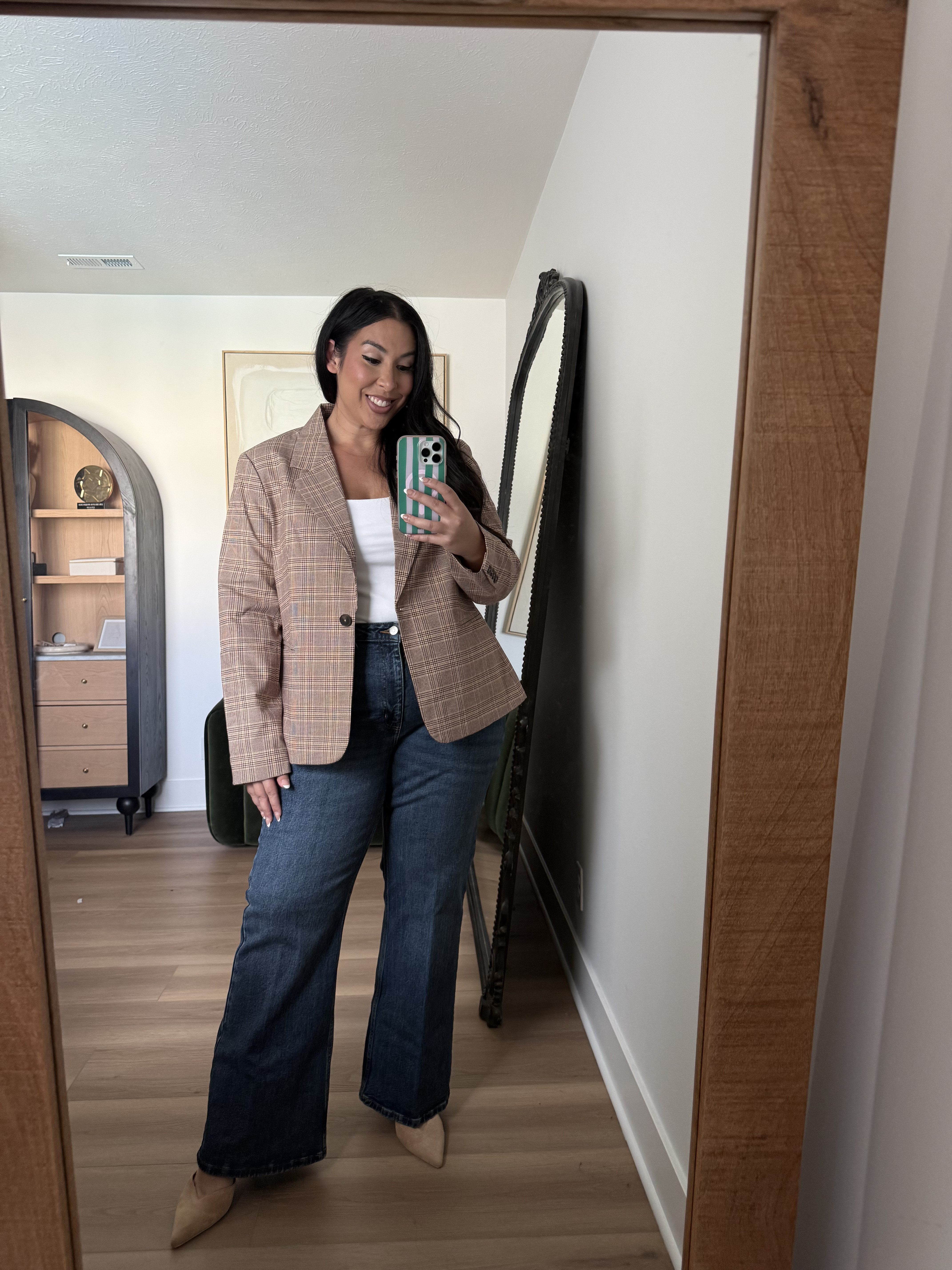 
Walmart is killing it, love these flare jeans so much! Quality is so good! Wearing a xl in the blazer, 16 in the denim! walmart, walmart fashion, curvy, midsize, flare jeans 

 #LTKSeasonal #LTKMidsize