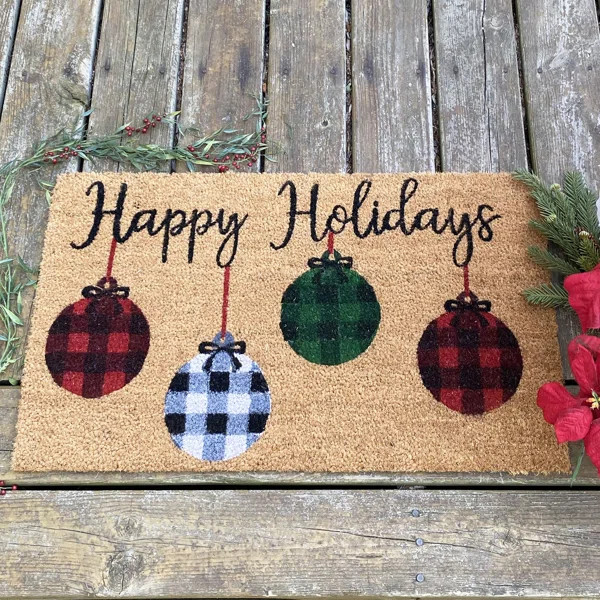 Lindholm Living Ornaments 30 in. x 18 in. Non-Slip Outdoor Door Mat | Wayfair North America