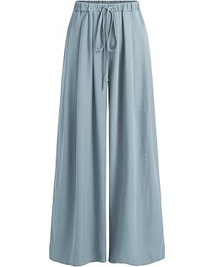 CIDER Elastic Waist Wide Leg Trousers | Amazon (US)