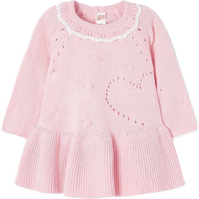 Heart Knit Dress, Pink | Maisonette