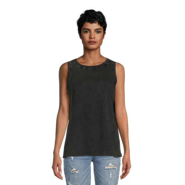 Time and Tru Women's Mineral Wash Tank Top, Sizes XS-XXXL | Walmart (US)