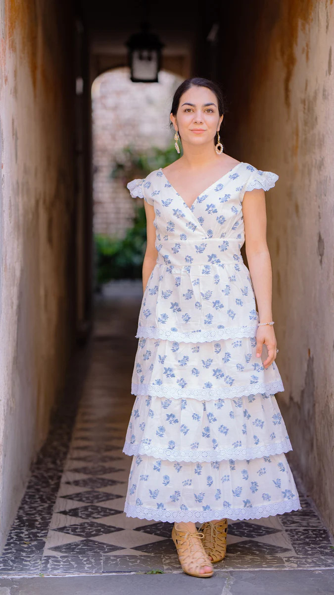 MICHELLE LACE TIERED MIDI DRESS | All In The Detail