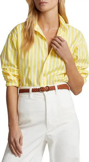 Polo Ralph Lauren Stripe Cotton Button-Up Shirt | Nordstrom | Nordstrom