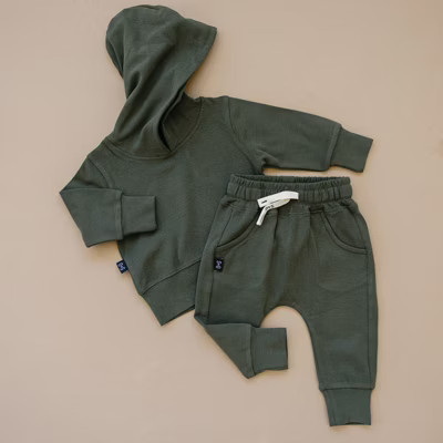 Kids Harley Jogger Long Sleeve Set Olive Green 6Y - Olive + Scout | Target