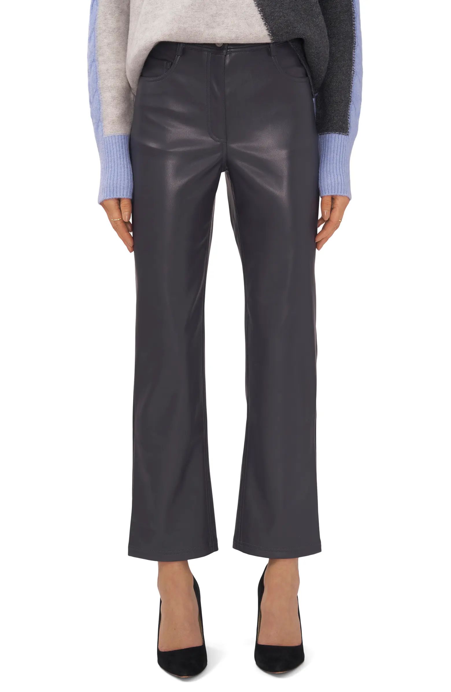 Halogen® Straight Leg Faux Leather Pants | Nordstrom | Nordstrom