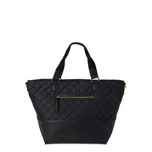 No Boundaries Nylon Top Zip Women's Weekender Bag with Dual Handles | Walmart (US)