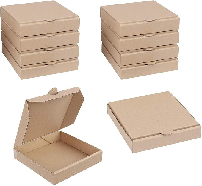 Kraft Mini Pizza Boxes, 5 Inch for Cookies, Party Favor, Craft- Food Safe Miniature Cardboard Box... | Amazon (US)
