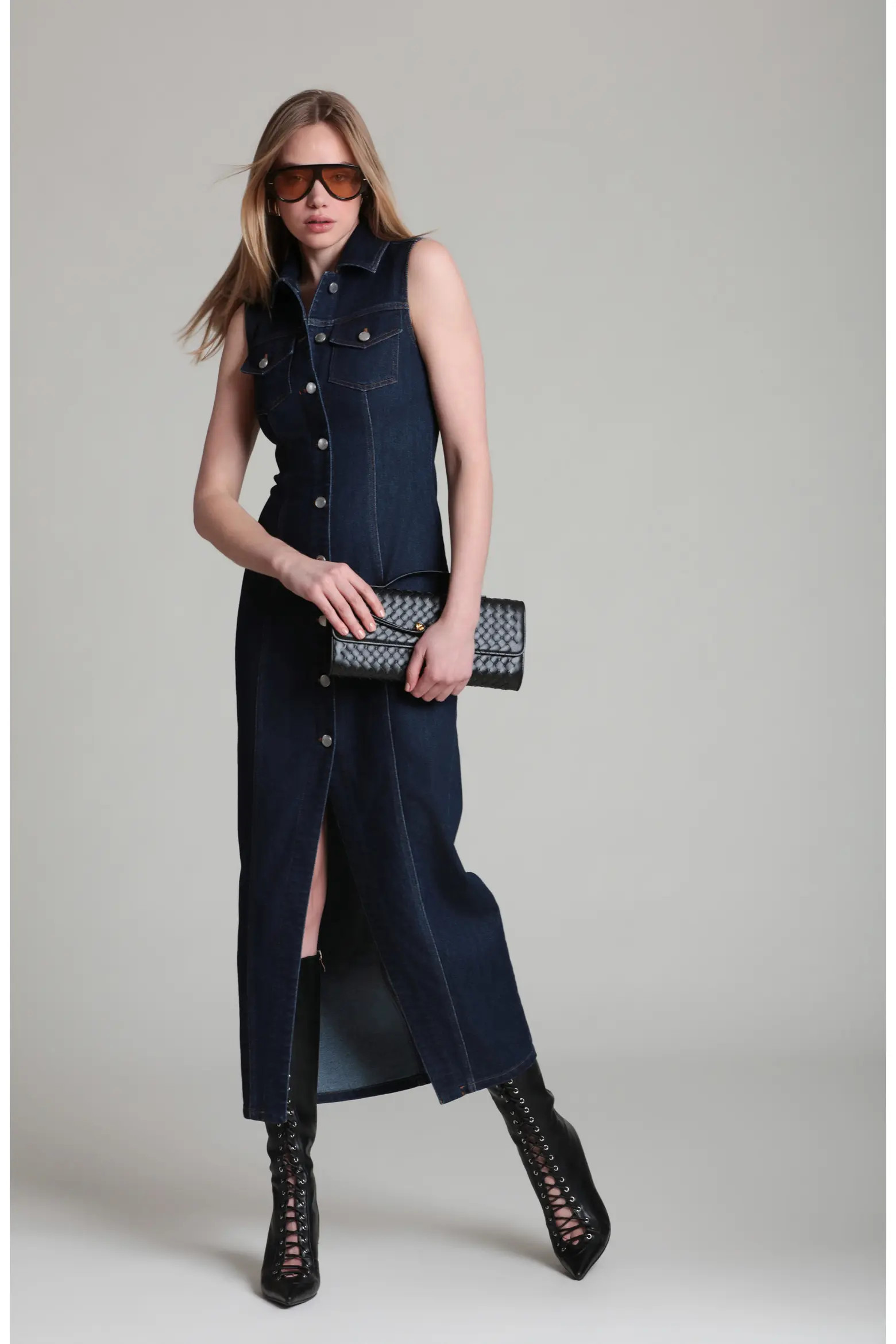 Sleeveless Stretch Denim Dress (Women) | Nordstrom | Nordstrom