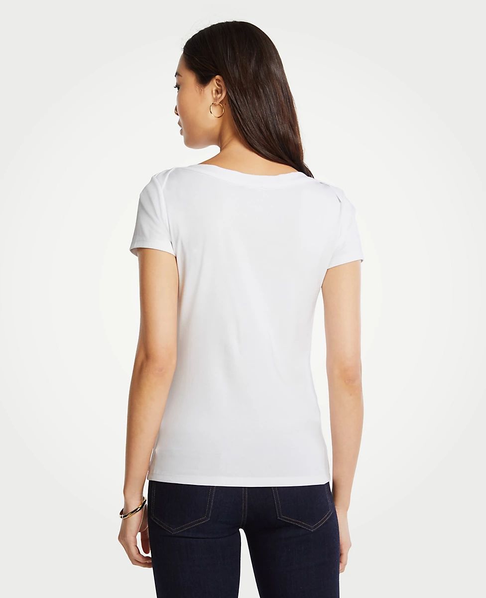 Boatneck Luxe Tee | Ann Taylor (US)