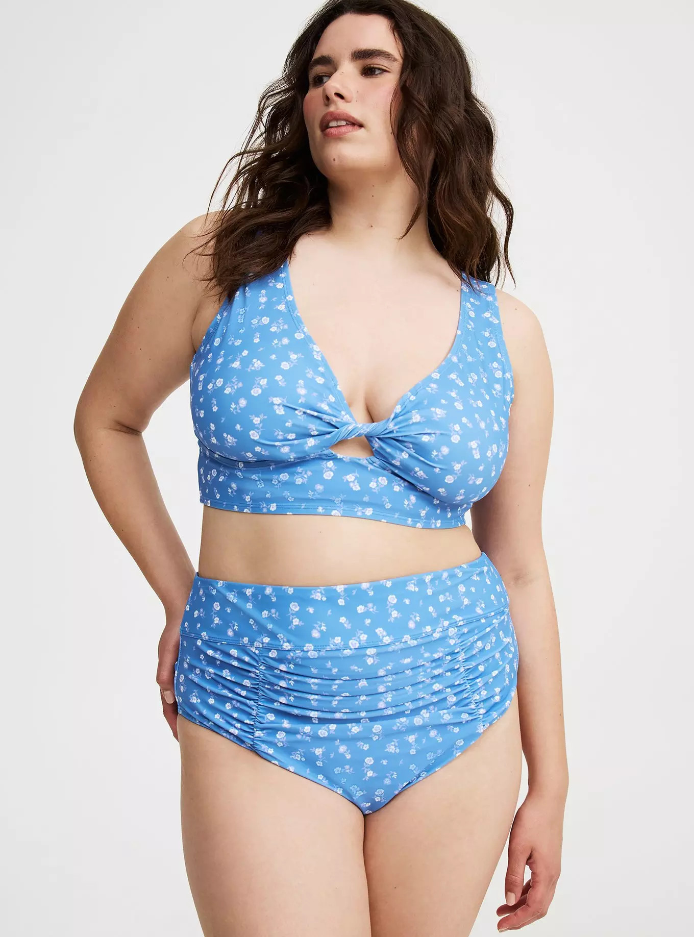 High-Waist Ruched Cheeky Swim Bottom | Torrid (US & Canada)