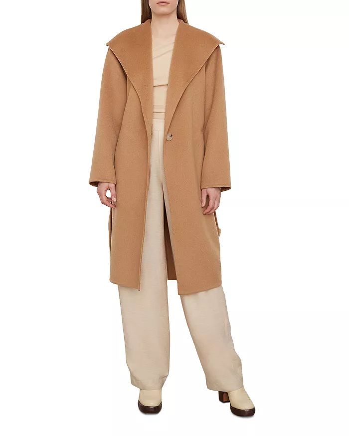 Drape Neck Wool & Cashmere Coat | Bloomingdale's (US)