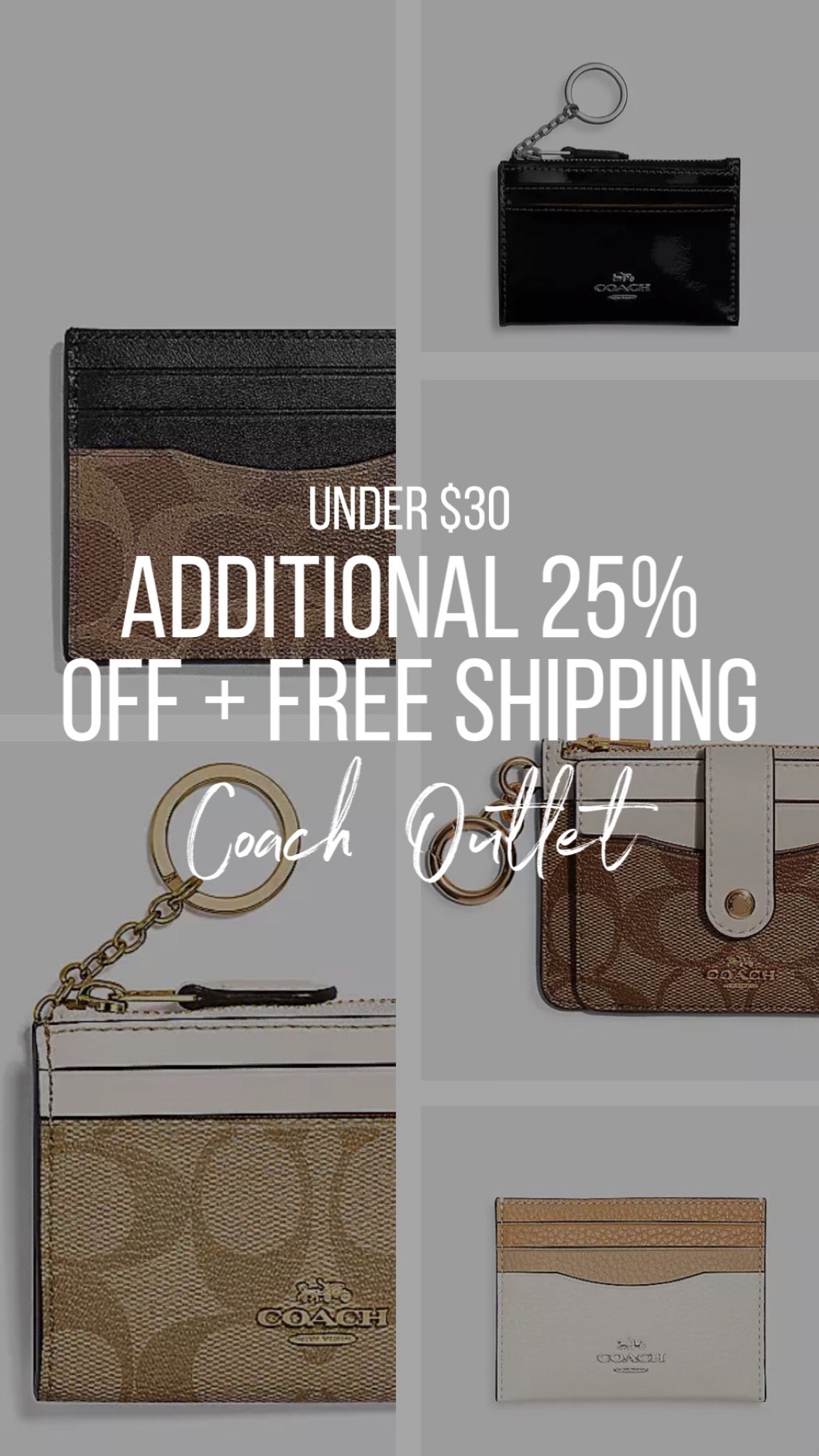 Coach card wallet under $30