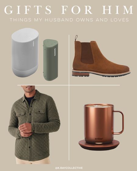 Need Gift ideas for Dad, your brother or any guy in your life?  Items I’ve gifted my husband and he owns and loves.  

The Sonos portable stereo down in two sizes here.  The temperature controlled coffe mug, his coffee will never go cold again. My husband just fell in love with this men’s  boot brand, bought the colors in this style. The quilted shirt jacket is the perfect layering piece for Fall.

Gifts for him  | gift guide for Dad | gifts for brothers | Christmas gifts | men’s gift guide | #MensGiftGuide

#GiftsForHim #GiftGuide #GiftsForDad #GiftIdeas #ChristmasGifts #CoffeeMug #MensBoots #MensOutfits #FallOutfits #PortableSpeaker 

#LTKHoliday #LTKmens #LTKGiftGuide