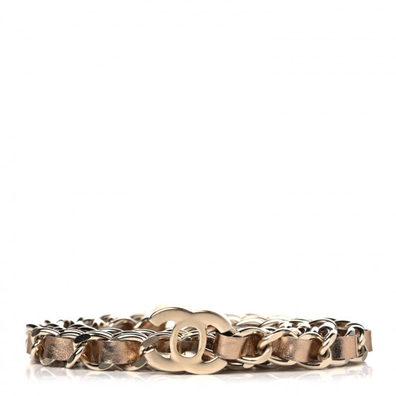 CHANEL

Metallic Lambskin CC Turnlock Chain Belt 34 85 Gold | Fashionphile