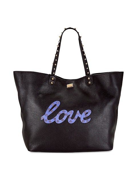 DOLCE&GABBANA Studded Love Leather Tote on SALE | Saks OFF 5TH | Saks Fifth Avenue OFF 5TH