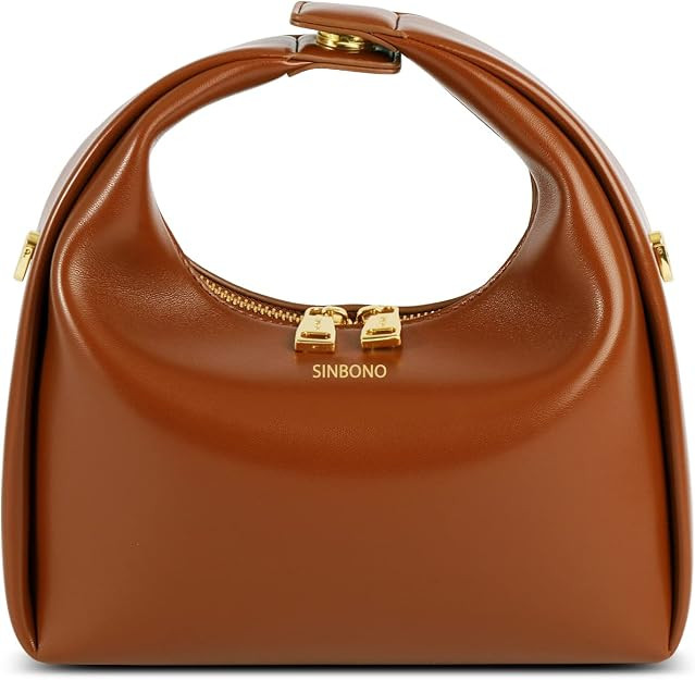 Hobo Bags for Women SINBONO Medium Vienna Top Handle Crossbody Bag Vegan Leather | Amazon (US)