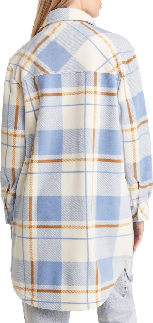 Plaid Long Polar Fleece Shacket | Nordstrom