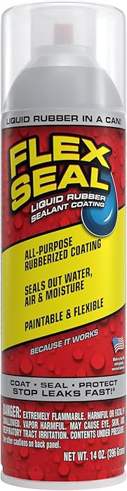 Flex Seal, 14 oz, Clear, Stop Leaks Instantly, Transparent Waterproof Rubber Spray On Sealant Coa... | Amazon (US)