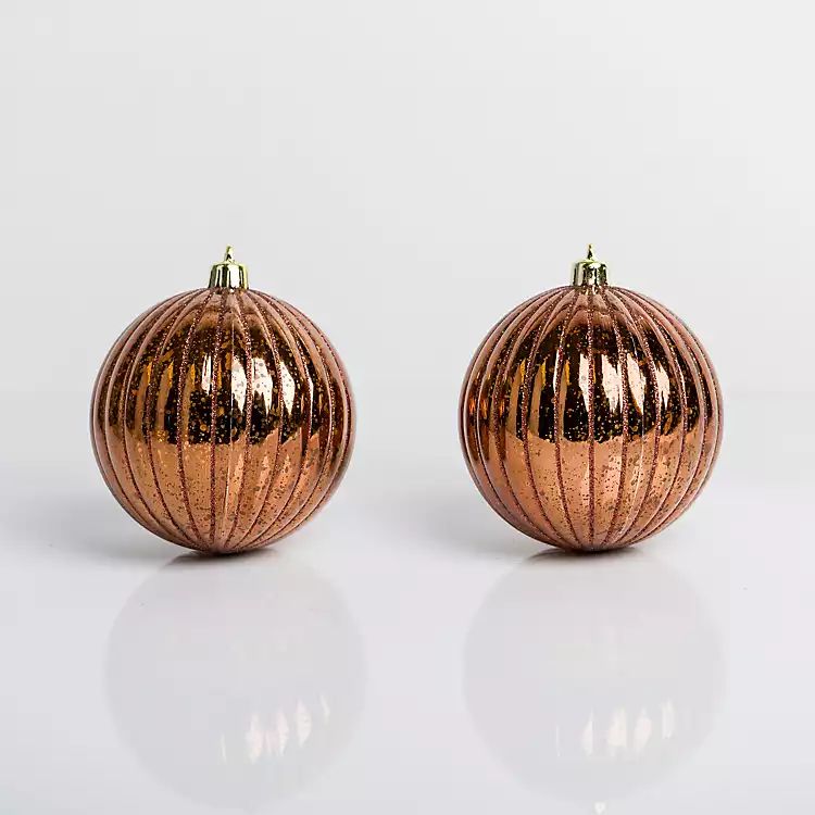 New! Chocolate Ridged 4 in. Tree Ornaments, Set of 2 | Kirkland's Home