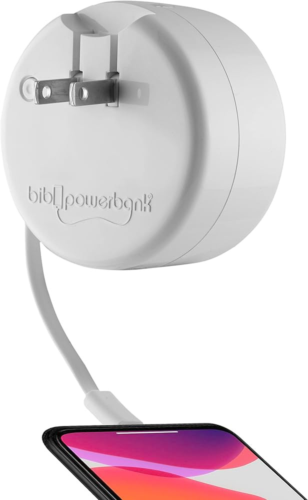 Portable Wall Charger with Retractable Lightning Cable & 2500 mAh Battery (Provide 60% Coverage) ... | Amazon (US)