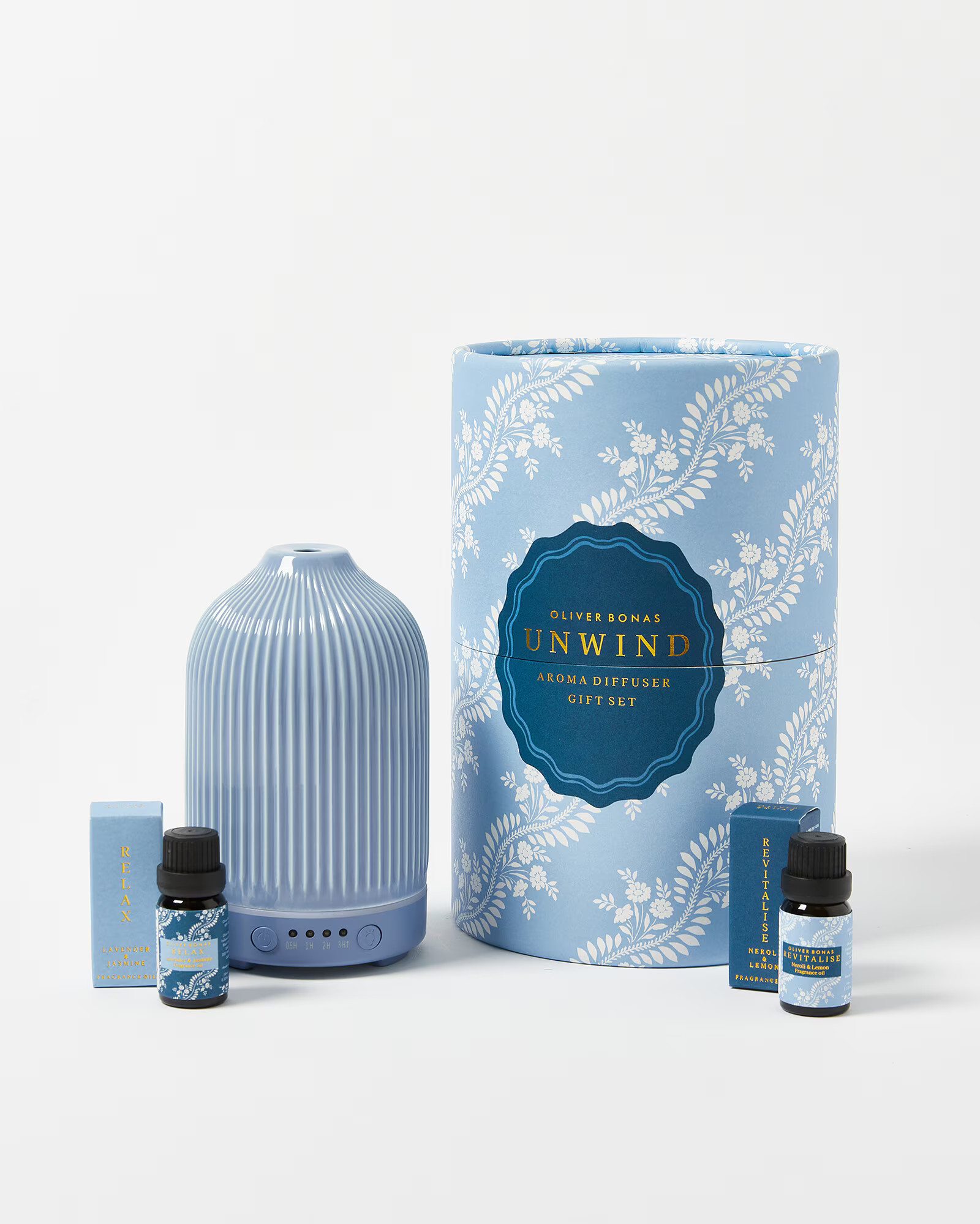 Dolores Blue Ceramic Aroma Diffuser & Set of Two Fragrance Oils | Oliver Bonas | Oliver Bonas (Global)