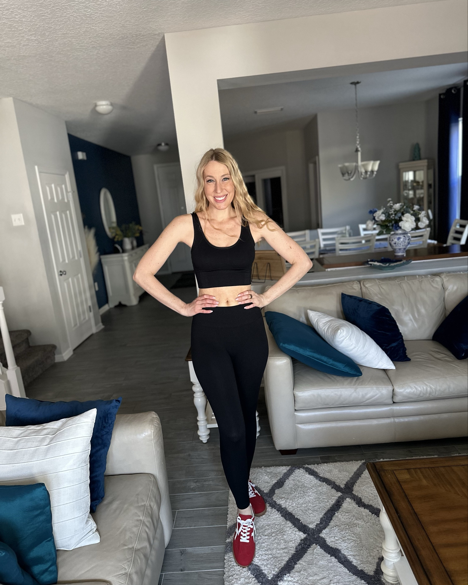 Active wear sets in black
🤍 this comes with 3 pairs of active sets 
🤍 it does have tons stretch 
🤍 fits true to size, wearing size small and I am 5’10”
🤍 SHEIN fashion 

#LTKfitnessgoals #LTKTall