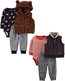Carter's Baby Boys 2-Pack 3-Piece Vest Set, Navy Quilt/Brown Bears, 24 Months | Amazon (US)