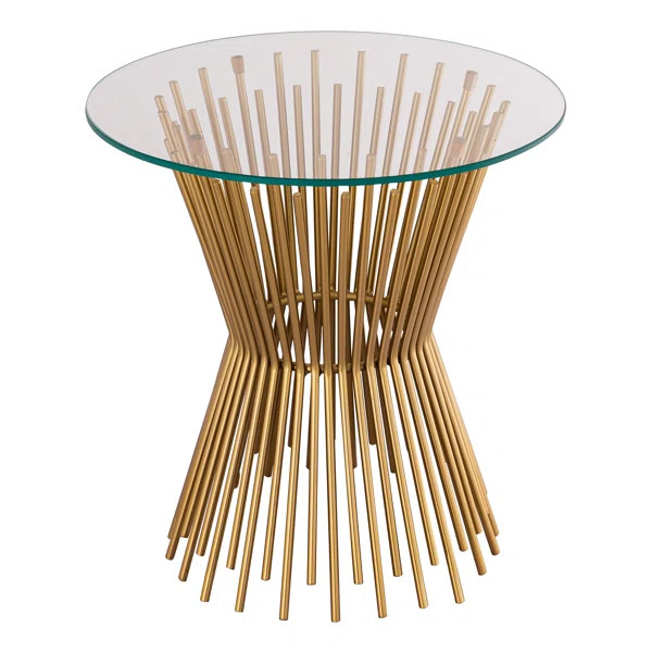 Grace Glass Top Pedestal End Table | Wayfair North America