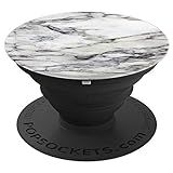 White Marble Pop Onyx Stone Gemstone Rock Mineral Gem Jewel PopSockets Grip and Stand for Phones and | Amazon (US)