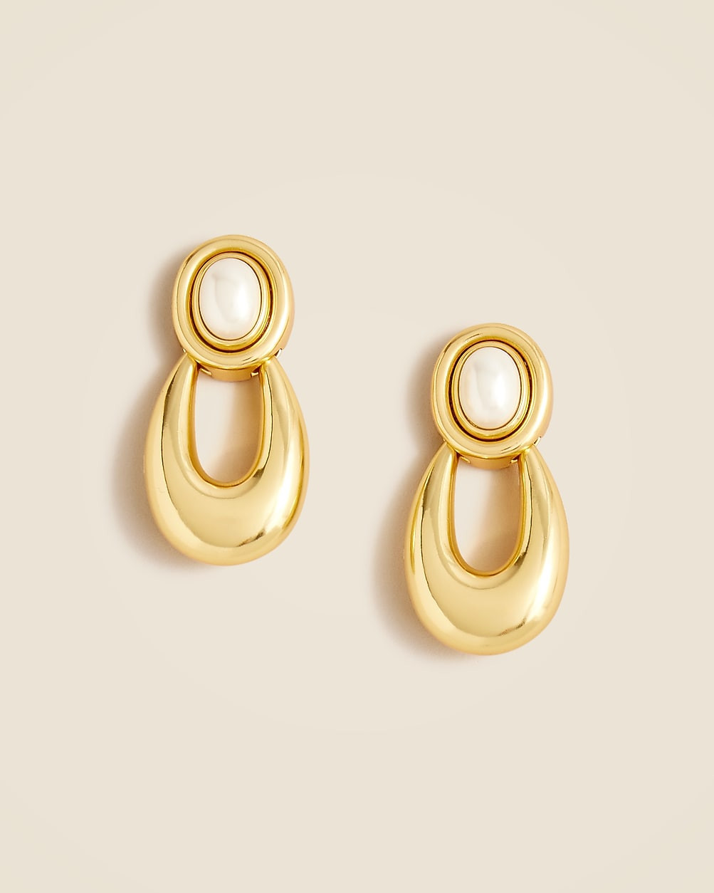 Pearl door knocker earrings | J. Crew US